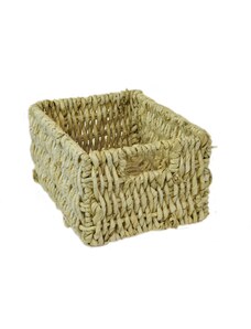 Úložný box z kukuřičného šustí - přírodní - 25 x 20 cm