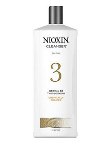 Nioxin System 3 Cleanser Fine Hair Normal To Thin Looking Chemically Treated - Čistící šampon pro jemné barvené mírně řídnoucí vlasy 1000 ml