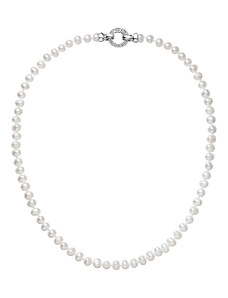 EVOLUTION GROUP Perlový náhrdelník z pravých říčních perel bílý 22001.1