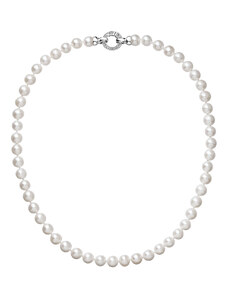 EVOLUTION GROUP Perlový náhrdelník z pravých říčních perel bílý 22003.1
