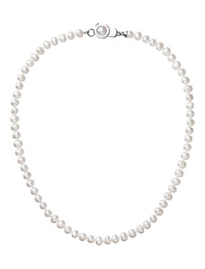EVOLUTION GROUP Perlový náhrdelník z pravých říčních perel bílý 22006.1