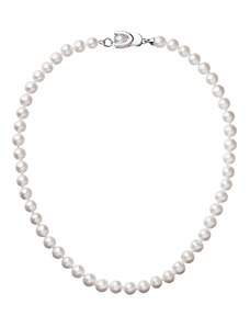 EVOLUTION GROUP Perlový náhrdelník z pravých říčních perel bílý 22007.1