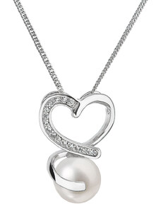 Pavona Perlový náhrdelník s řetízkem z pravých říčních perel bílý 22012.1