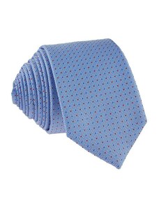 Šperky LAFIRA Style Pánská modrá slim kravata s tečkami - 6 cm