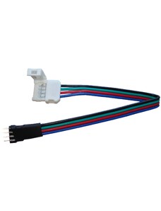 ECOLIGHT Konektor pro LED PÁSKY - RGB - 10mm - 4pin - PÁSEK / KONTROLER