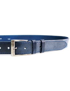 Penny Belts - Jaroměř Modrý kožený opasek 110 cm - Penny Belts