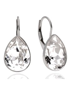 Šperky LAFIRA Style Stříbrné náušnice Pear Crystal