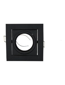 BERGE Podhledové bodové svítidlo BRG70452 výklopné - hliník - čtverec - černá matná