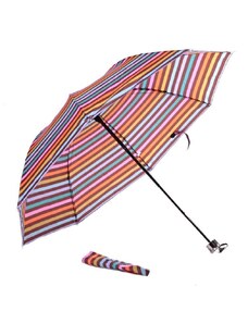 Afrodit Skládací deštník Proužky hnědý