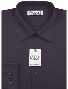 Pánská košile AMJ Comfort fit - tmavě šedá JD19