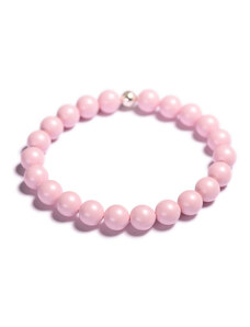 Lavaliere Dámský perlový náramek - růžové perly z krystalu Swarovski