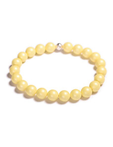 Lavaliere Dámský perlový náramek - žluté perly z krystalu Swarovski
