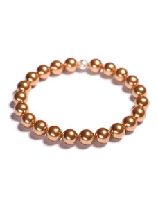 Lavaliere Dámský perlový náramek - zlaté perly z krystalu Swarovski