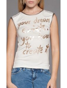 Dream Fashion Bílé tílko ReDam S54 S/M