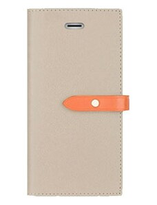 Pouzdro / kryt pro iPhone 6 / 6S - Mercury, Romance Diary GREY/ORANGE