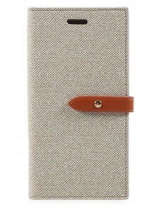 Pouzdro / kryt pro iPhone XS / X - Mercury, Milano Diary BEIGE/BROWN