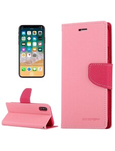 Pouzdro / kryt pro iPhone XS / X - Mercury, Fancy Diary PINK/HOTPINK