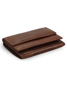Arwel Kožená mini peněženka -tmavě hnědá