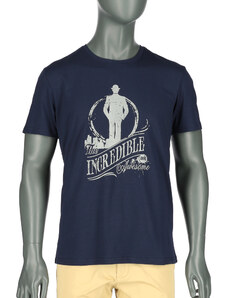 REPABLO modré triko s nápisem THE INGREDIBLE Mr. AWESOME