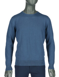 REPABLO modrý svetr s šedým lemováním