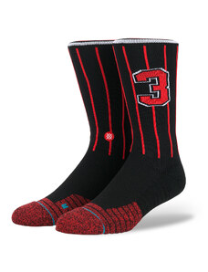 Ponožky Stance DWade Athletic Pinstripe Black/Red