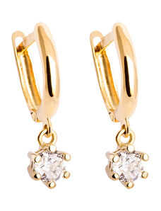 A-diamond.eu jewels Náušnice zlaté kroužky s kamínky 782