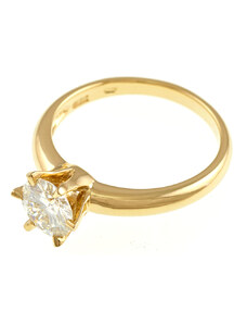 A-diamond.eu jewels Charles & Colvard Prstýnek zlatý s vyrobeným briliantem 1907