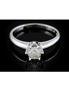 A-diamond.eu jewels Zásnubní prstýnek z bílého zlata s přírodním diamantem 2056