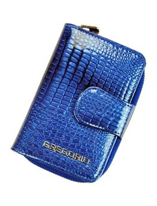 Dámská lesklá kožená peněženka Gregorio GF115 modrá