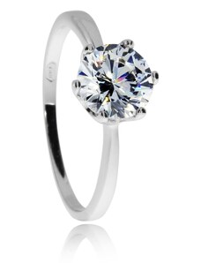 SilverRepublic Stříbrný prsten se zirkonem (cubic zirconia) briliantového brusu - Velikost 49