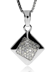 SilverRepublic Stříbrná sada se zirkony (cubic zirconia) - Čtvercový design