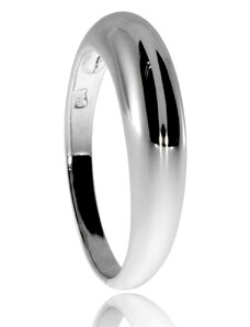 SilverRepublic Stříbrný prsten hladký, vpředu rozšířený - Velikost 52