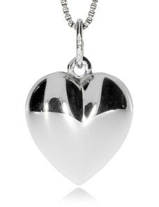 SilverRepublic Stříbrný přívěsek - zaoblené srdce