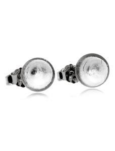 SilverRepublic Stříbrné náušnice - Čiré skleněné kuličky
