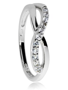 SilverRepublic Stříbrný prsten se symbolem Infinity zdobený zirkony (kubická zirkonie - Velikost 47