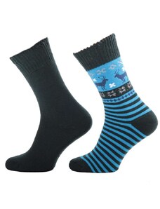 Afrodit Zimní ponožky s norkým vzorem S1 modré 35-38