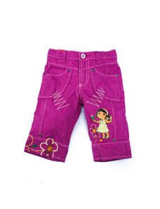 Tvmania Dívčí tříčtvrteční kalhoty Dora vínové 4-8 let