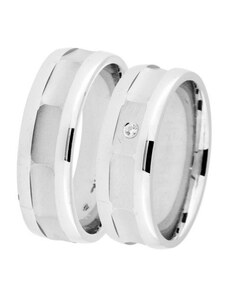 Stříbrný snubní prsten MG AT1139