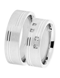 Stříbrný snubní prsten MG AT0285