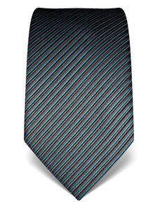 Luxusní kravata Vincenzo Boretti 22000 - černá, tyrkysová
