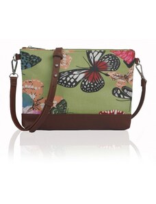 Miss LU Kabelka Small Crossbody Butterfly Dream - zelená zelená