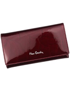 Lesklá tmavěčervená kožená peněženka Pierre Cardin 02 LEAF 114