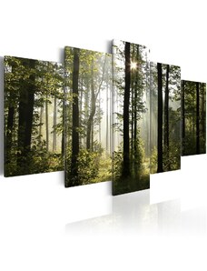 Murando DeLuxe Pětidílný obraz les + háčky a hřebíčky ZDARMA