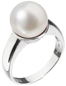 Evolution Group Stříbrný prsten s bílou říční perlou 25001.1