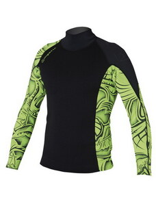 Mystic Neoprénové tričko Empire Vest L/S Men, Black/Green