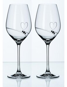 Crystalex Bohemia Glass Sklenice na červené víno se Swarovski Elements Romance Elixír Red Wine 450 ml