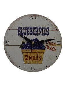 ALTRO Kuchyňské nástěnné RETRO hodiny blueberries