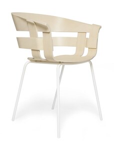 Design House Stockholm Kovová židle Wick bílá / jasan přírodní