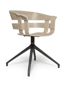 Design House Stockholm Otočná židle Wick šedá / dub přírodní