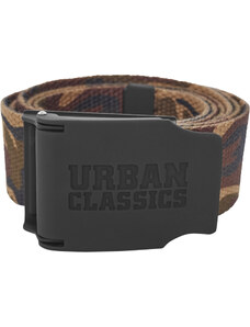 Urban Classics Accessoires Woven Belt Rubbered Touch UC dřevěná kamufláž